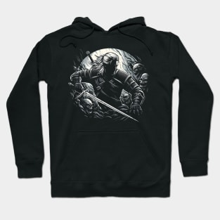 Monster Slayer Battles the Undead - Dark Fantasy Hoodie